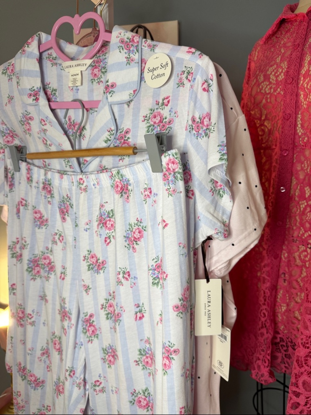 Laura Ashley Floral Pajama Loungewear Top/Pants Set